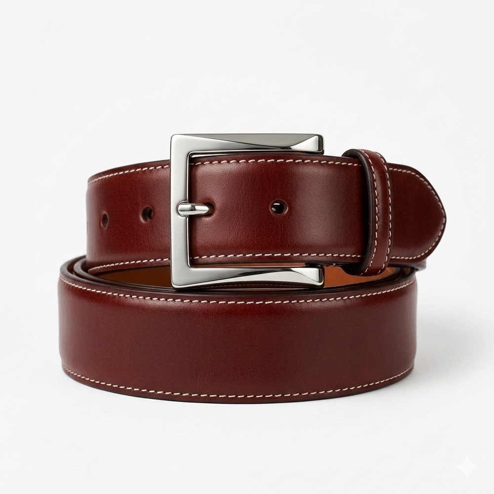 Trafalgar Men’s Dress Belt Easton Cortina Leather Brown Size 40